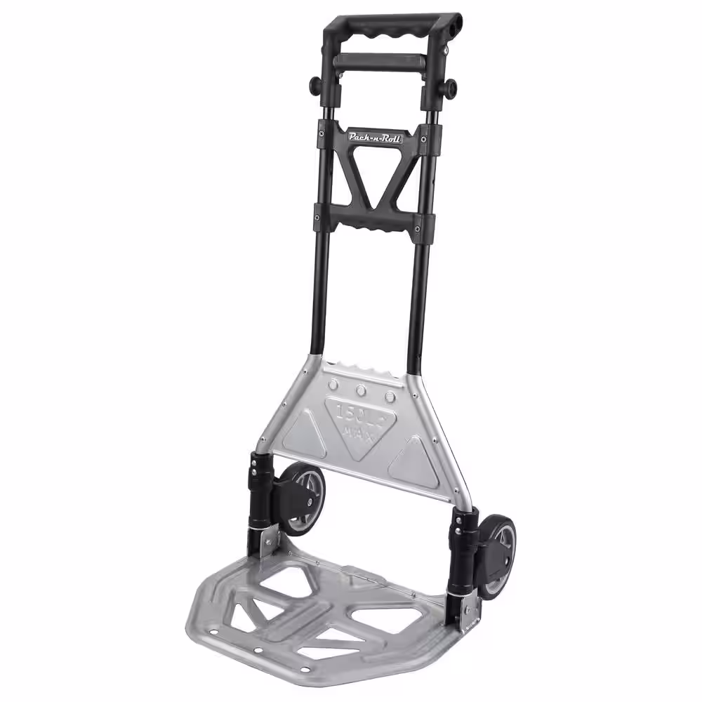 PACK-N-ROLL 150 lbs. Heavy-Duty Folding Hand Truck with Load Support and Steel Toe Plate