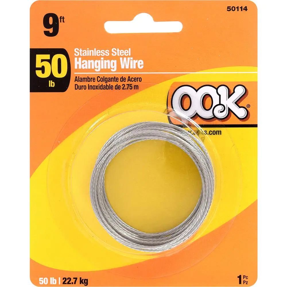 OOK 50 lbs. 9 ft. Durasteel Stainless Steel Hanging Wire
