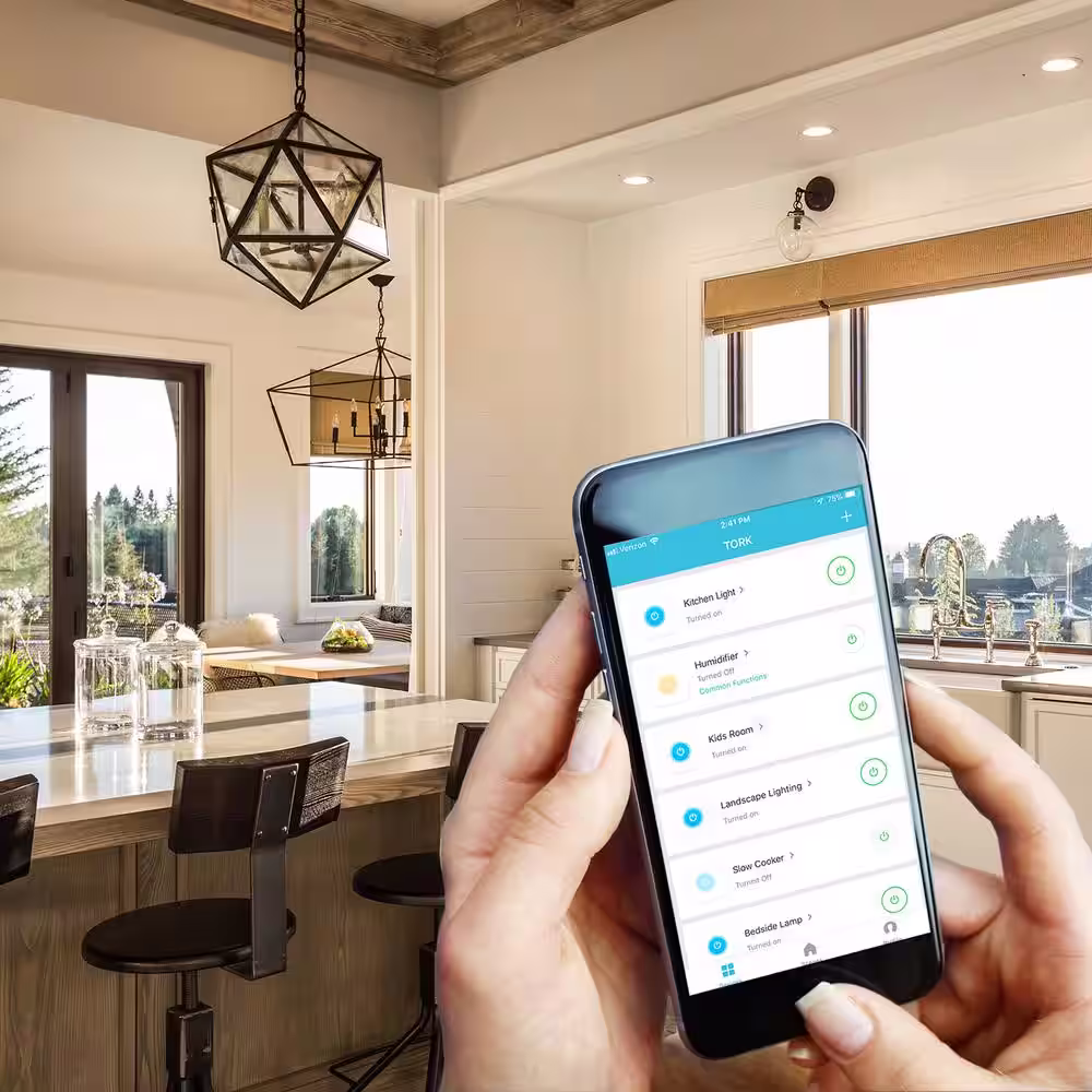 TORK Smart Switch Indoor Wi-Fi In-Wall Switch Amazon Alexa/Google Asst, Remote, Multiple Scene Control and Schedules