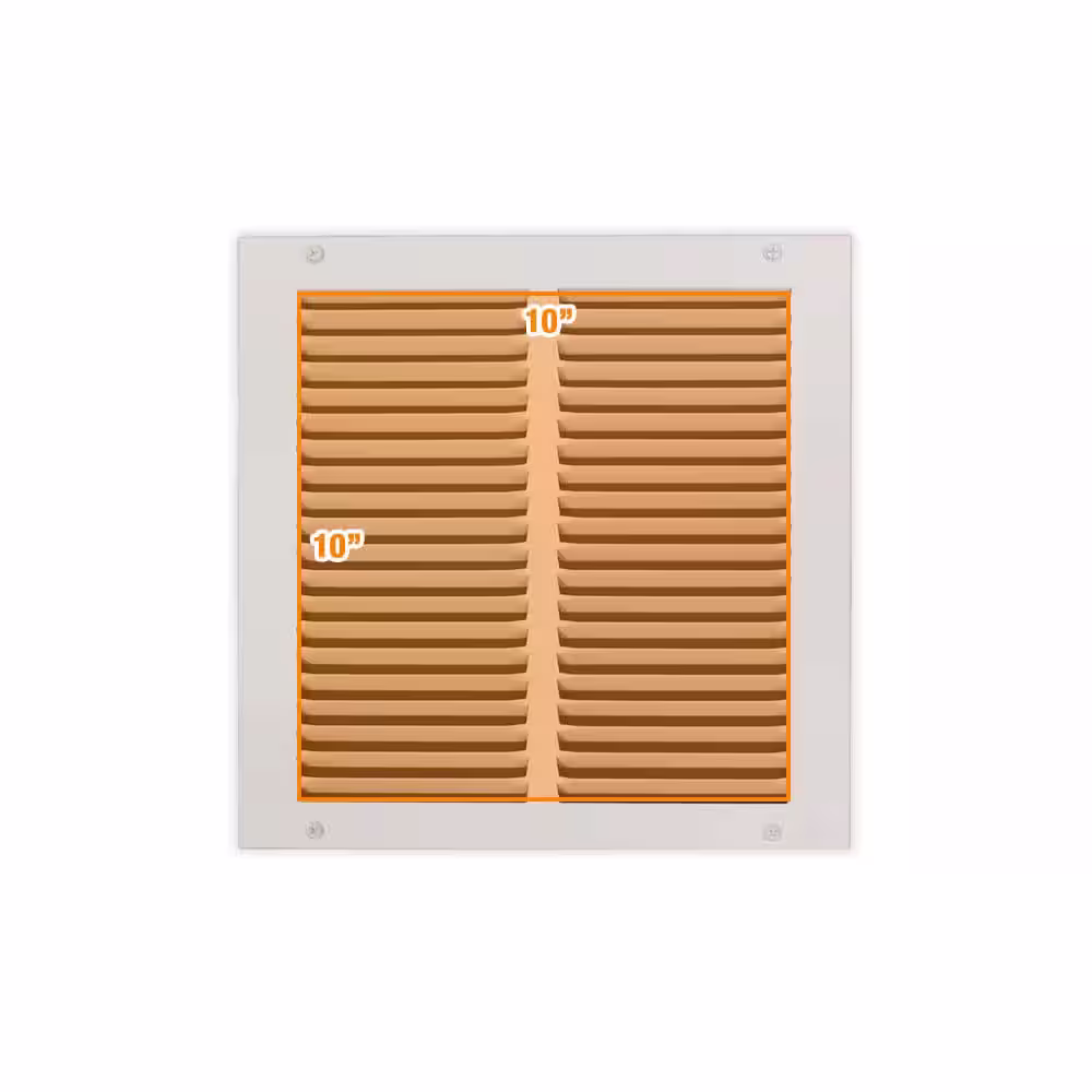 Everbilt 10 in. x 10 in. Steel Return Air Grille in White
