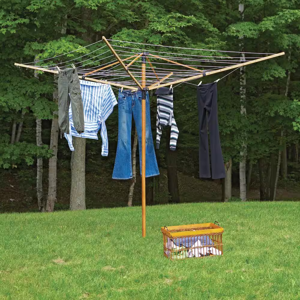 Greenway Large Outdoor Bamboo Rotary Clothesline
