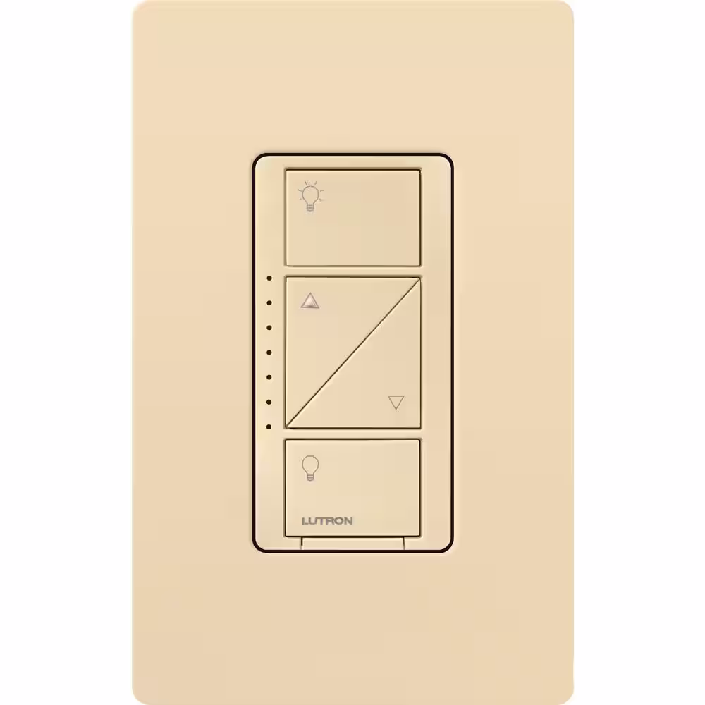 Lutron Caseta Smart Dimmer Switch for Wall & Ceiling Lights, 150W LED, Ivory (PD-6WCL-IV)