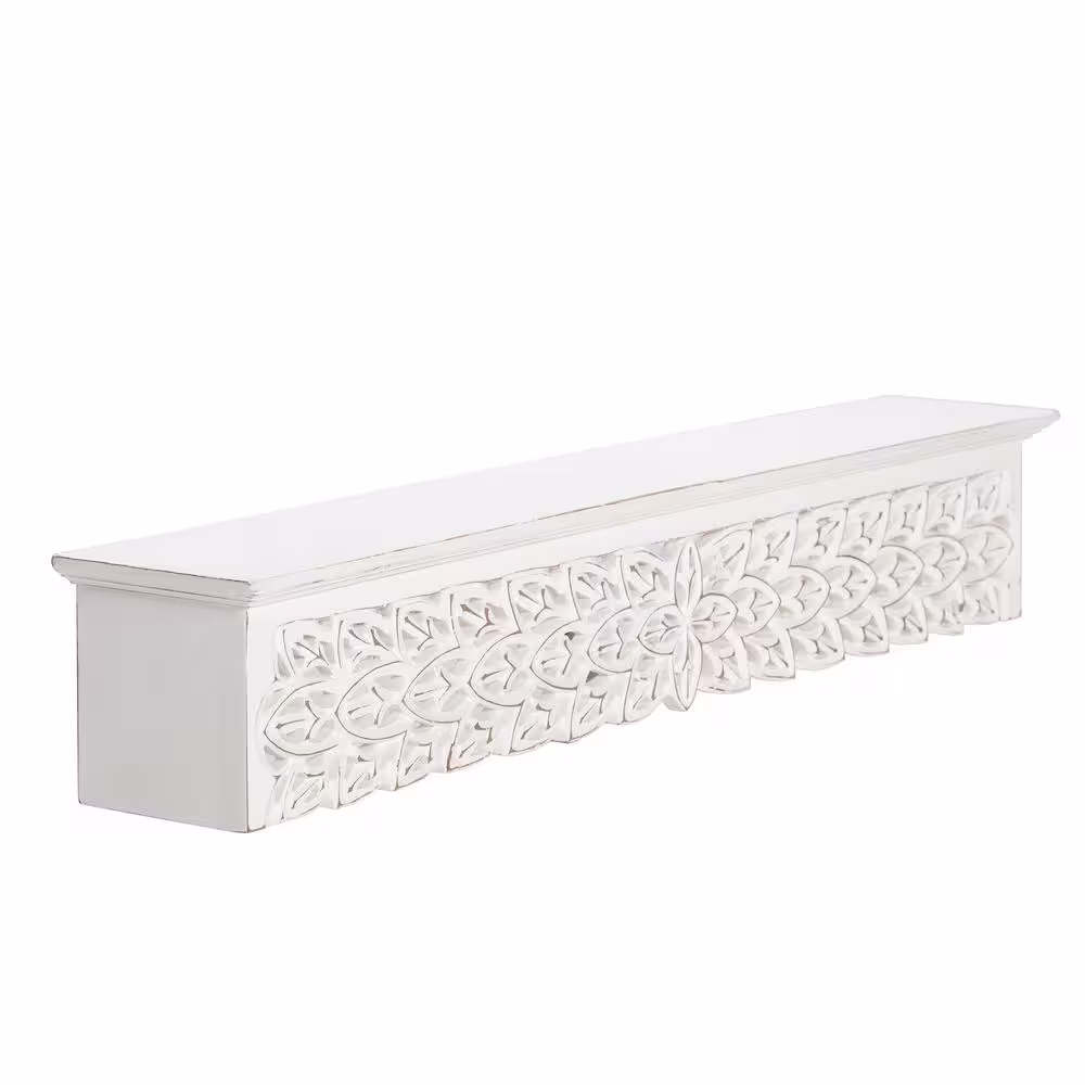 Habitat 30 in. x 5 in. Gaudin White Decorative Shelf
