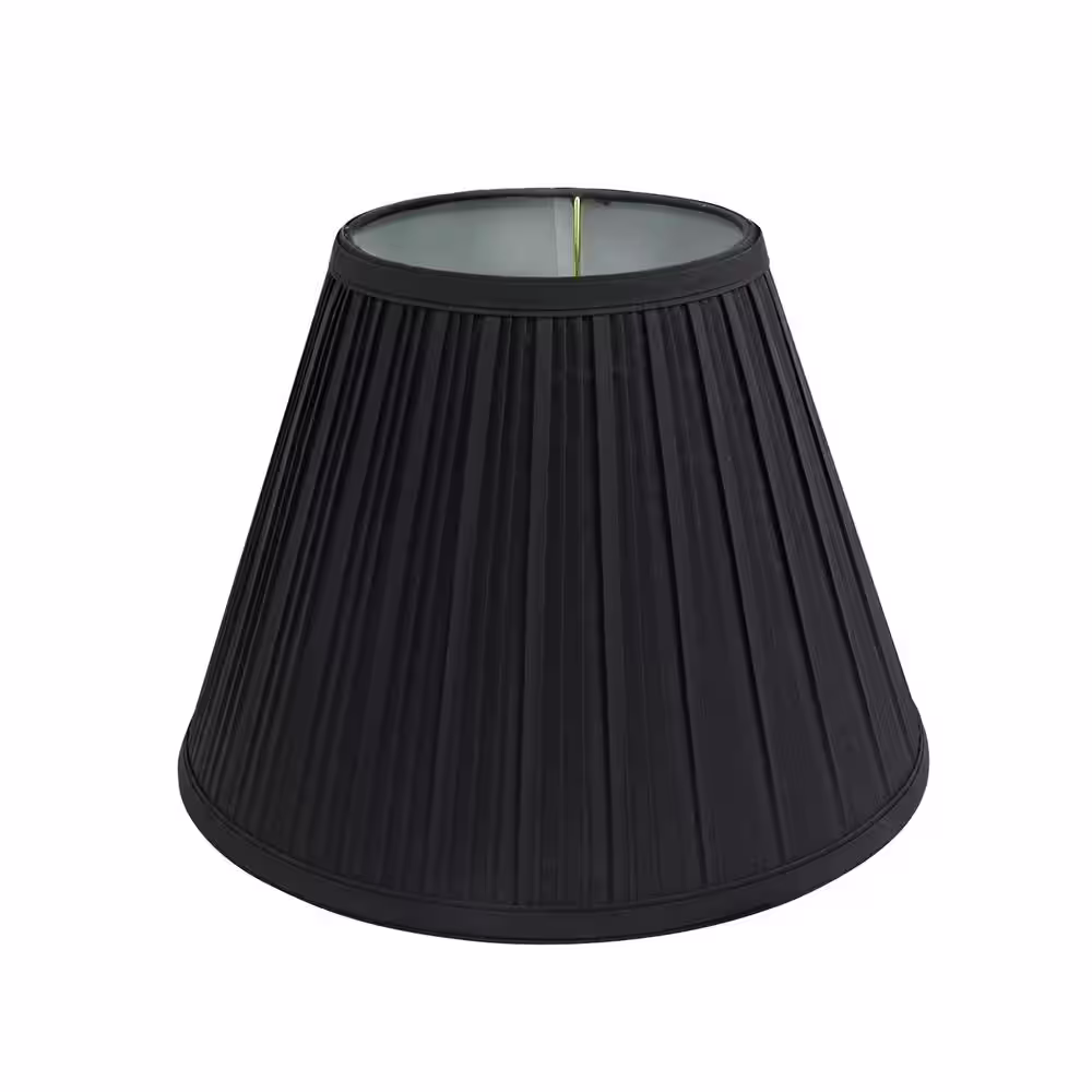 Aspen Creative Corporation 10 in. x 8 in. Black Pleated Empire Lamp Shade