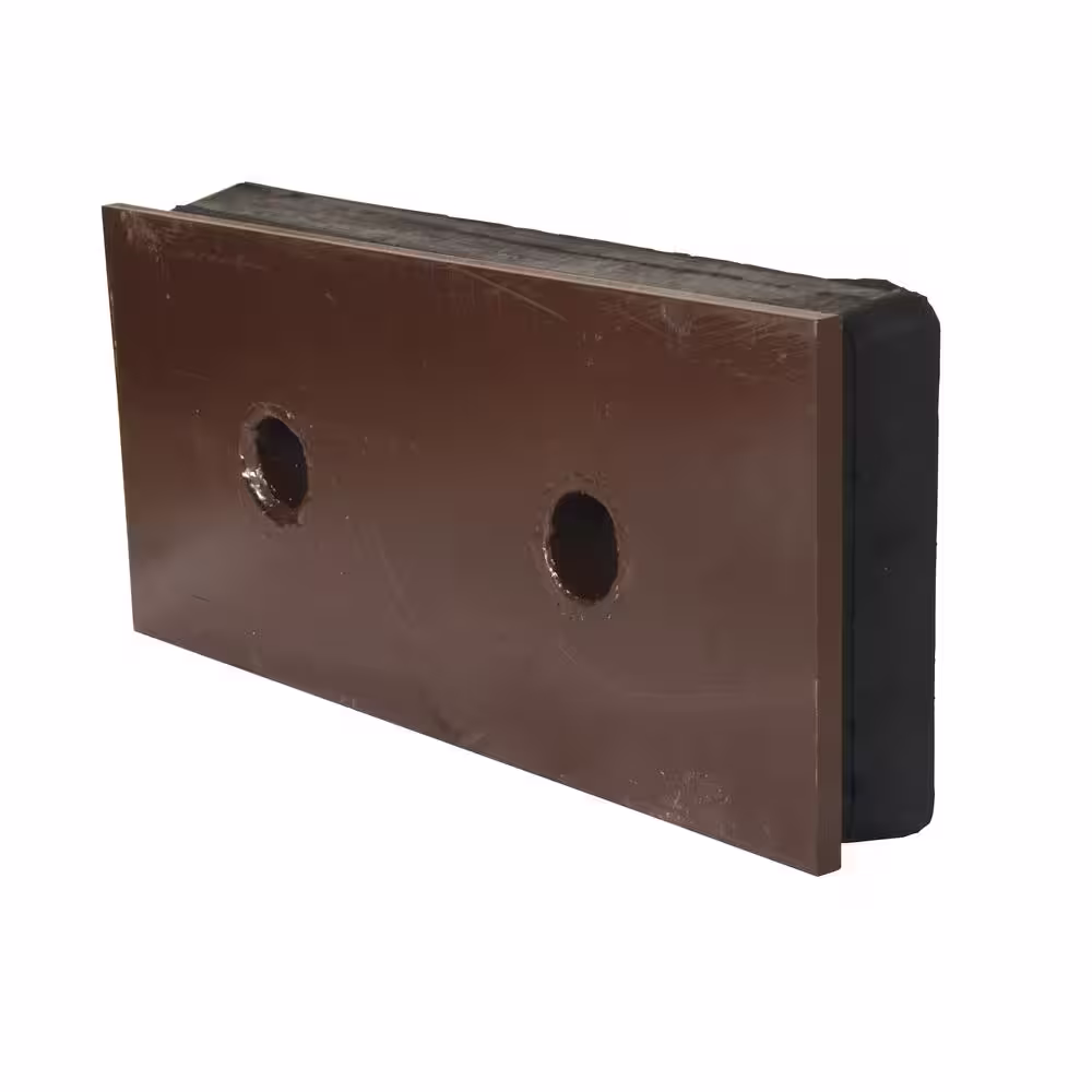 Vestil 2 in. x 18 in. x 8 in. Steel Face Molded Rubber Bumper
