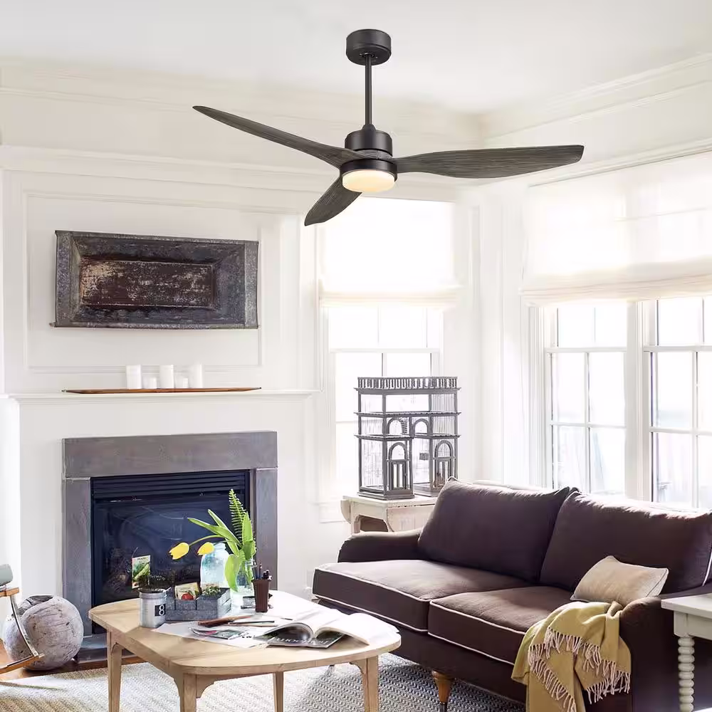 Modland 52 in. Modern Integrated LED Ceiling Fan with Remote Perfect for Living Room, Bedroom, Dining Room