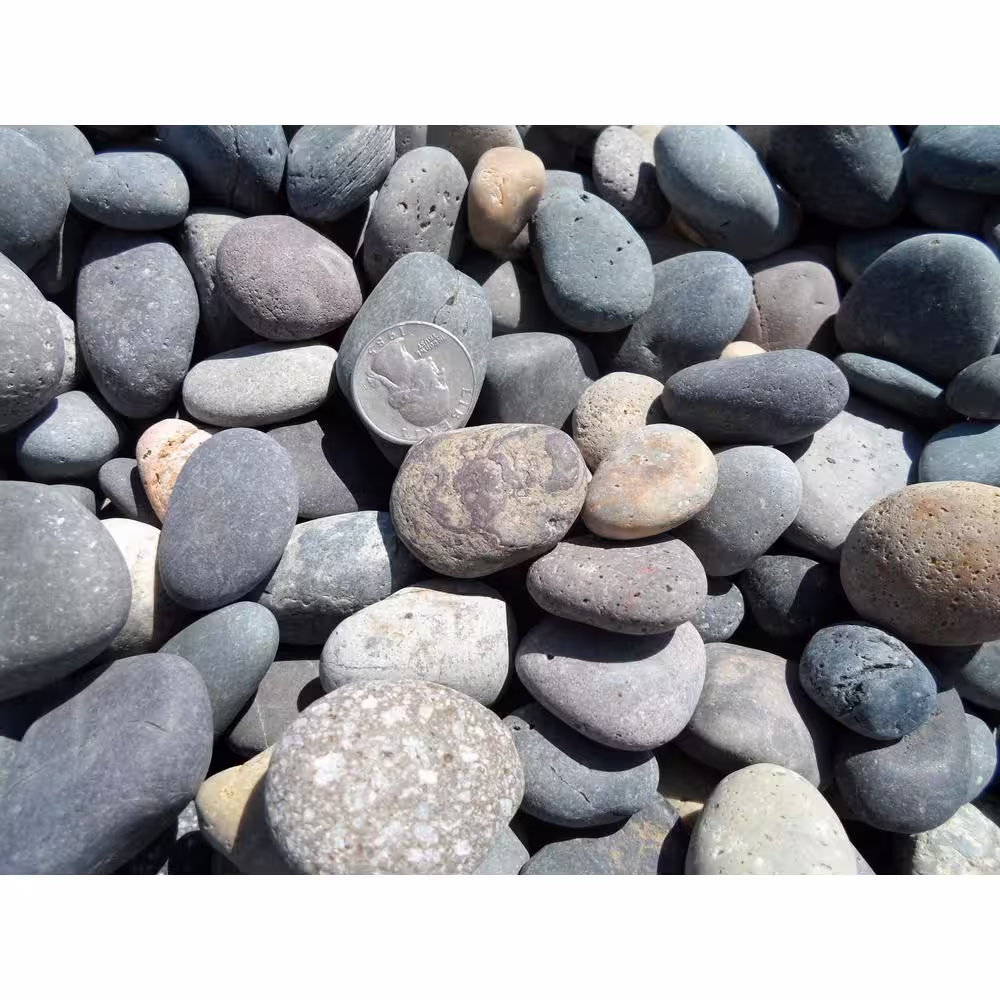 None Rock Ranch 0.25 cu. ft. 20 lbs. 1/2 in. to 1 in. Mixed Mexican Beach Pebble (40-Bag 10 cu. Ft. 800 lbs. Pallet)