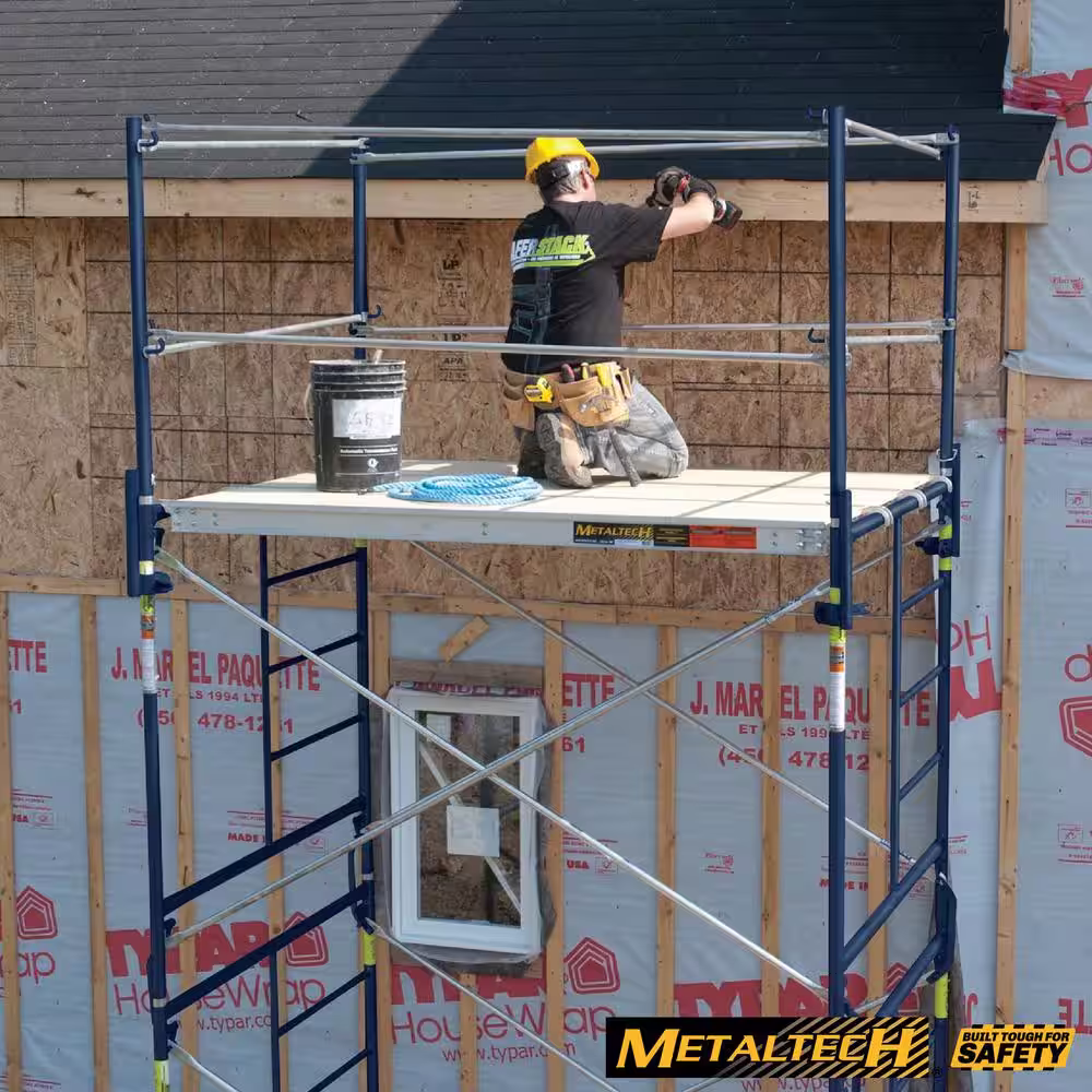 MetalTech 10 ft. x 19 in. Aluminum Platform with Plywood Deck for Standard and Arched Scaffolding Frames (Pack of 3)