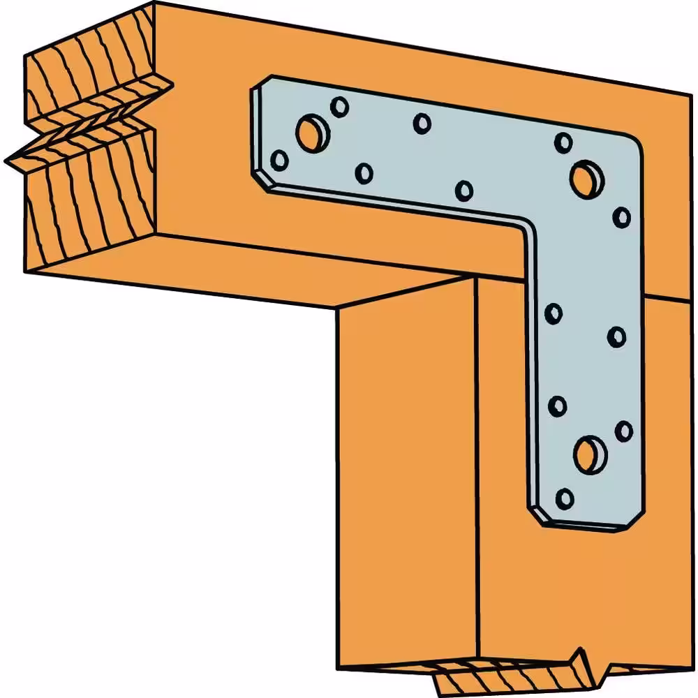 Simpson Strong-Tie 8 in. x 8 in. 14-Gauge Galvanized L Strap