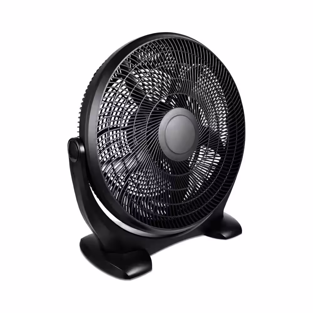 Aoibox 20 Inch 3-Speed Black Plastic Oscillating Floor Fans Quiet Portable fan with Handle for Outdoor and Indoor Use
