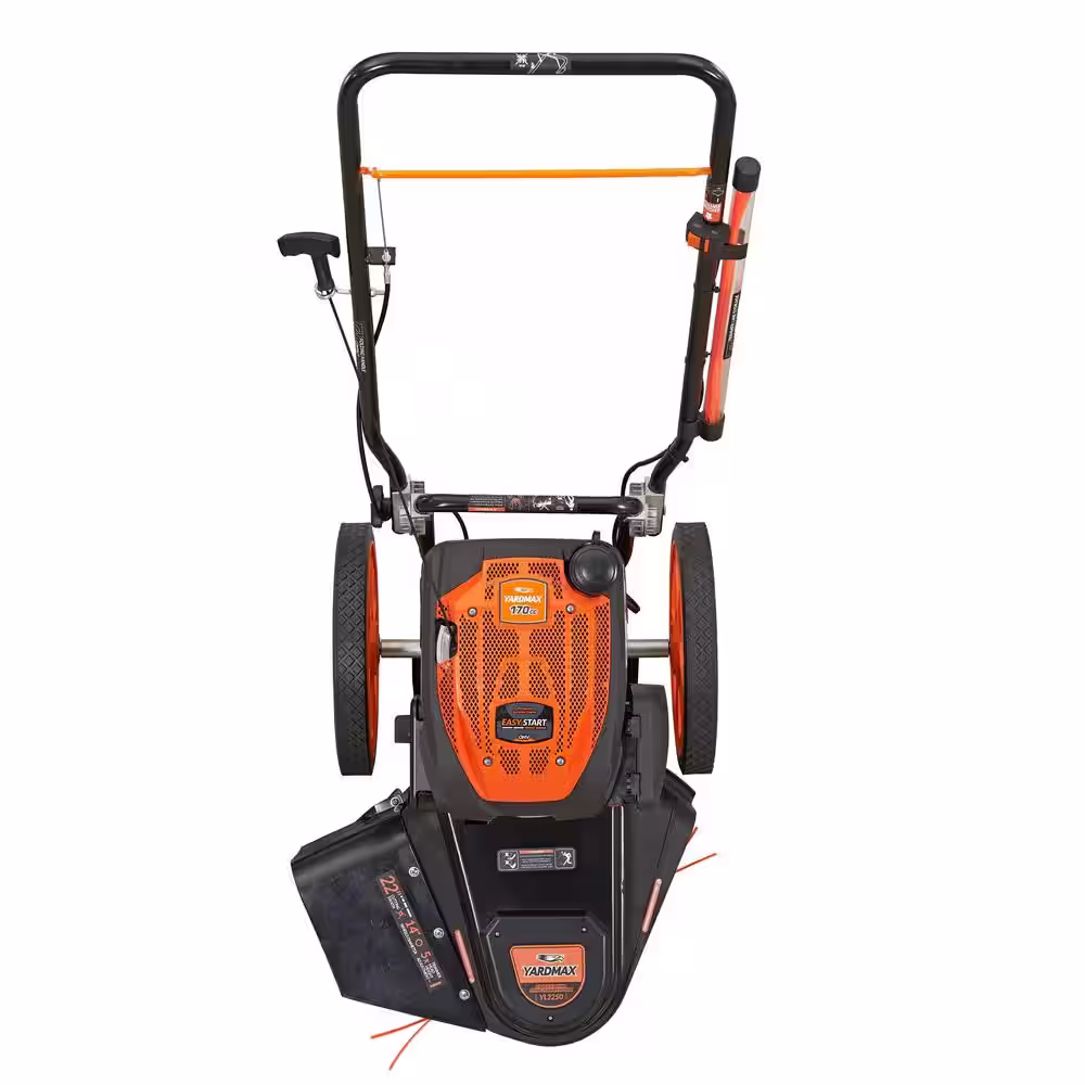 YARDMAX 22 in. 170cc Gas Walk Behind String Trimmer Mower