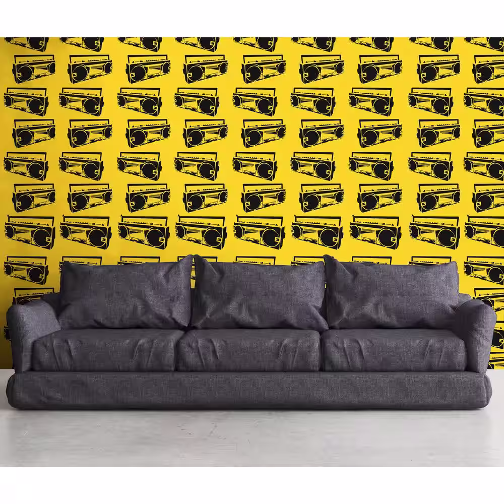 Stencil1 Boombox Repeat Pattern Stencil