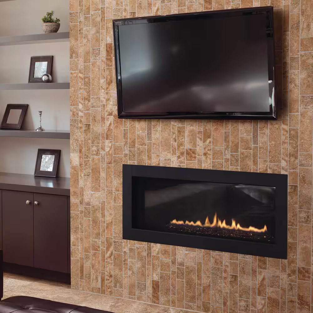 Florida Tile Home Collection Montecelio Rustic 12 in. x 14 in. x 9 mm Porcelain Mesh-Mounted Mosaic Tile