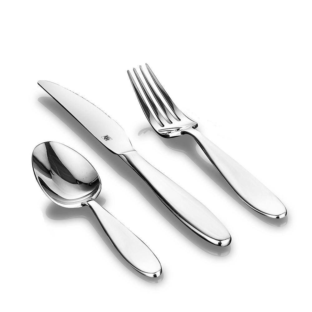 DM 12-Piece 18/10 Stainless Steel Mirror Polish Silverware Set Service for 4