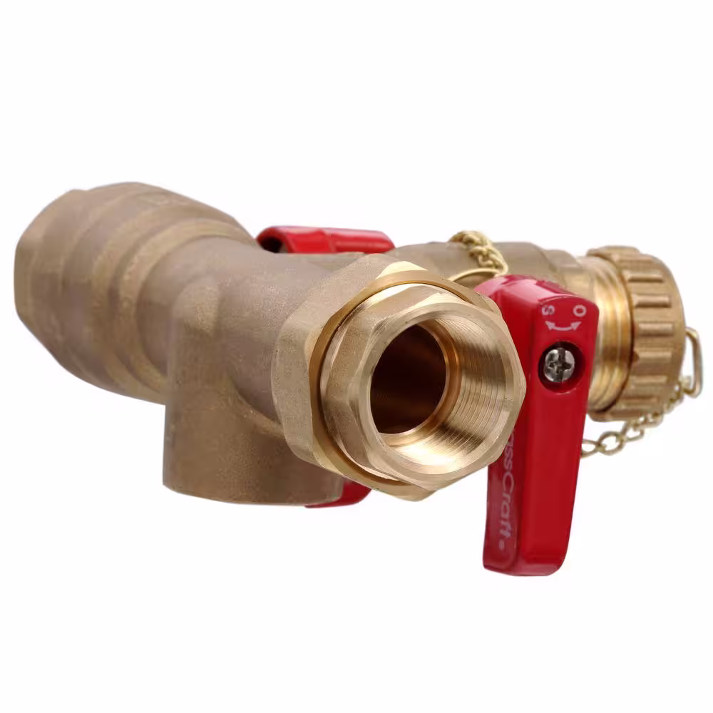 BrassCraft 3/4 in. IPS x 3/4 in. IPS Tankless Water Heater Service Valves