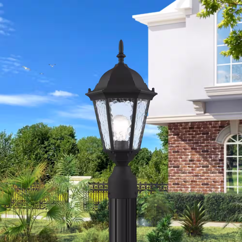 AVIANCE LIGHTING Hathshire 1 Light Textured Black Outdoor Post Top Lantern