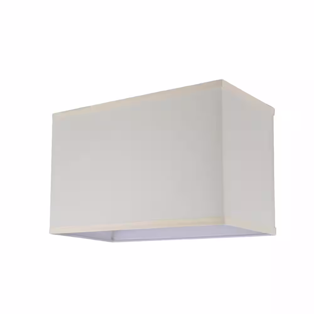 Aspen Creative Corporation 16 in. x 10 in. Off White Hardback Rectangular Lamp Shade