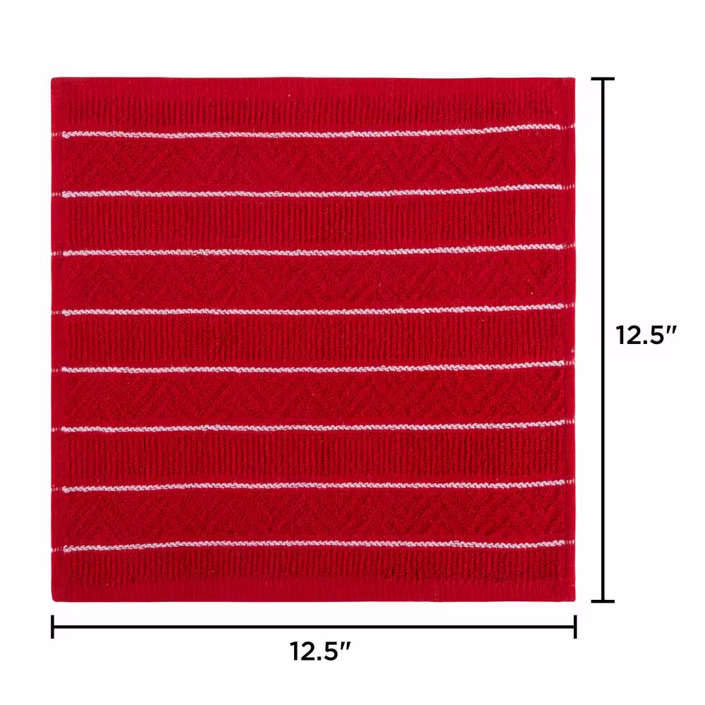 None 100% Cotton Striped Chevron Weave 16 Piece Set of Kitchen Dish Clothes