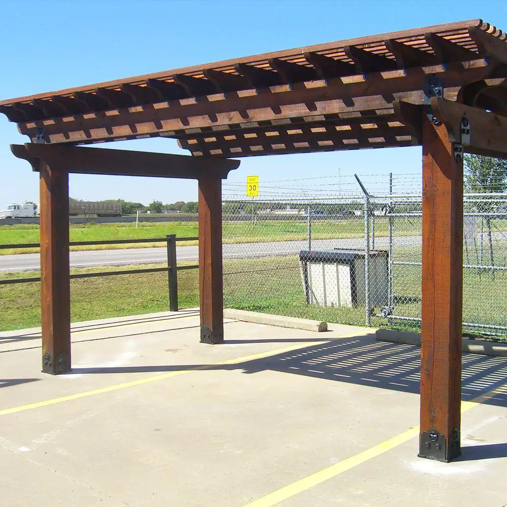 OWT Ornamental Wood Ties OWT (Ornamental Wood Ties) Laredo Sunset 6 in. x 6 in. Bulk Galvanized Steel Elevated Post Base Kit