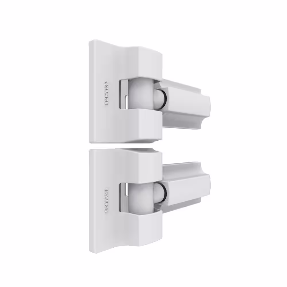 Barrette Outdoor Living 8.937 in. x 5 in. White Heavy-Duty Stainless Steel Modern Hinge Wrap