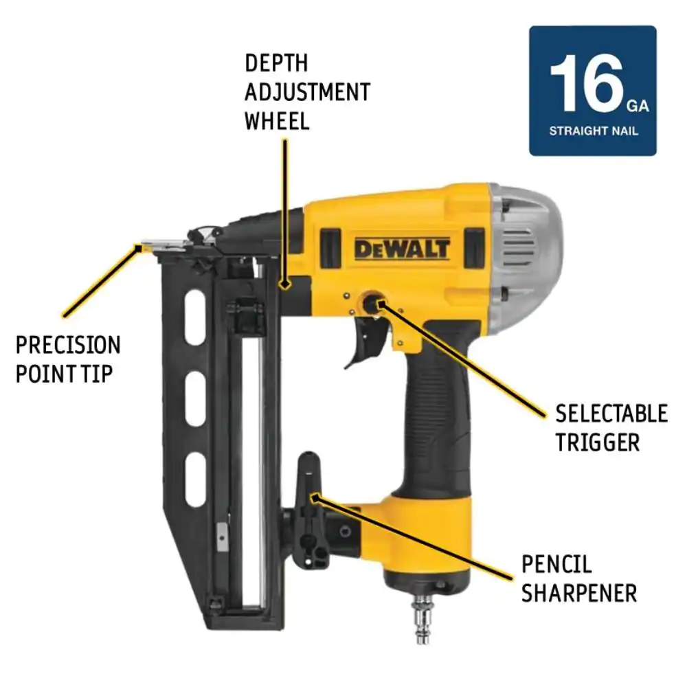 DEWALT Pneumatic 16-Gauge 2-1/2 in. Nailer