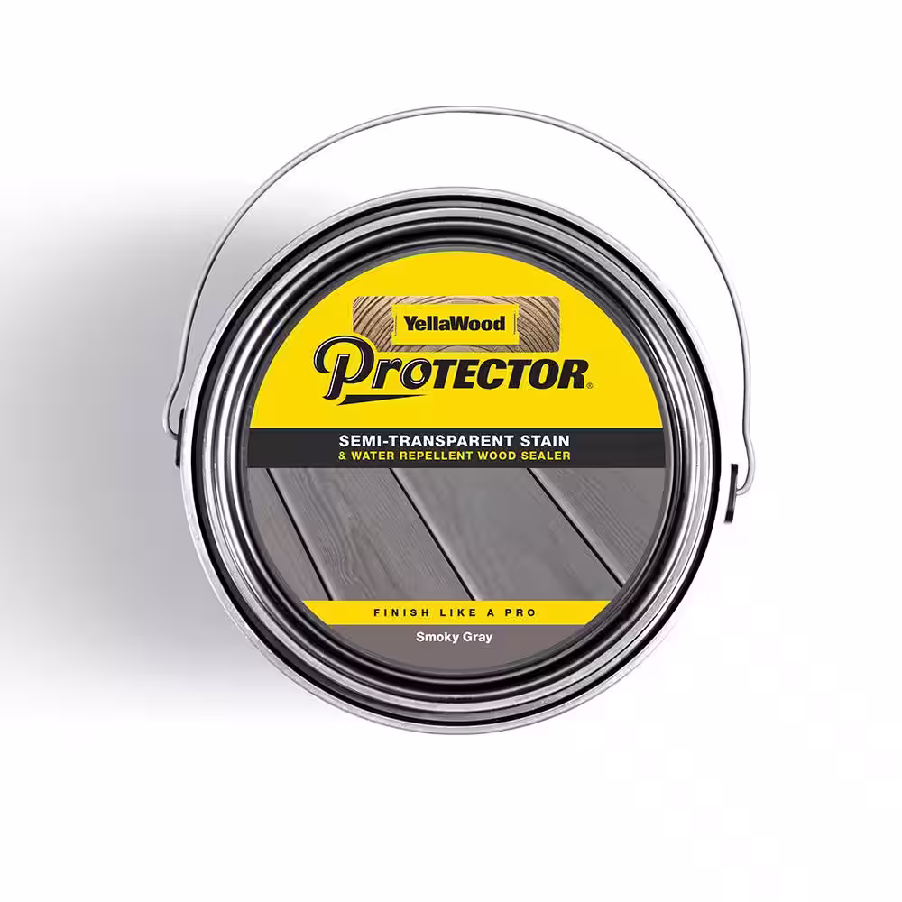 YellaWood Protector 5 gal. Smoky Gray Semi-Transparent Exterior Deck Stain and Sealer