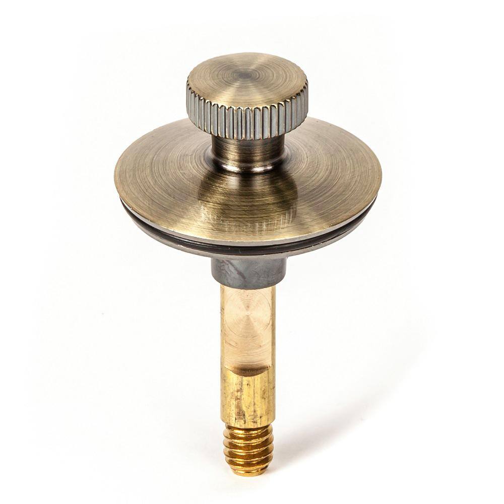 PF WaterWorks Lift n Turn Bathtub Stopper Antique Brass