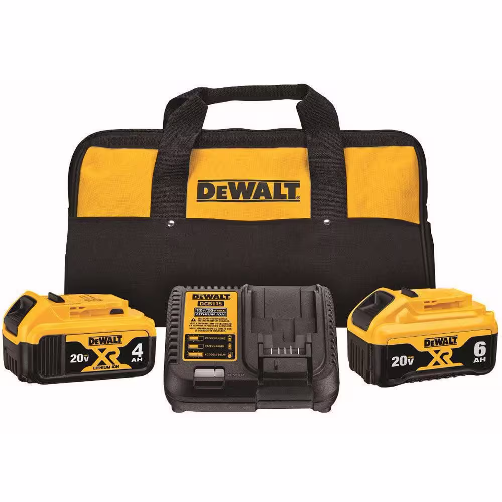 DEWALT 20V MAX XR Cordless Brushless 3-Speed Oscillating Multi-Tool with 20V MAX XR Premium Lithium-Ion 6.0Ah & 4.0Ah Batteries