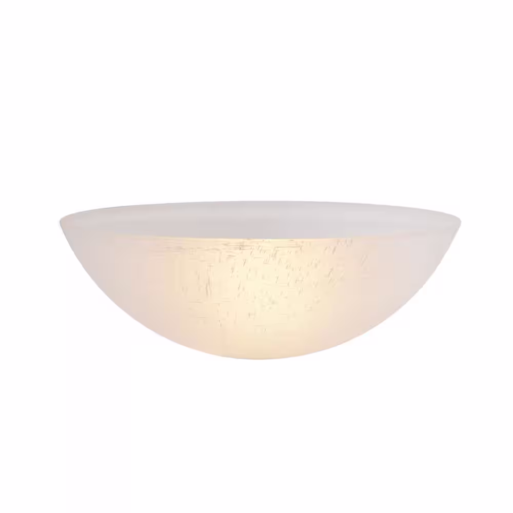 None 5-1/2 in. H x 15-3/4 in. Dia/Frosted Glass Shade For Torchiere Lamp, Swag Lamp and Pendant