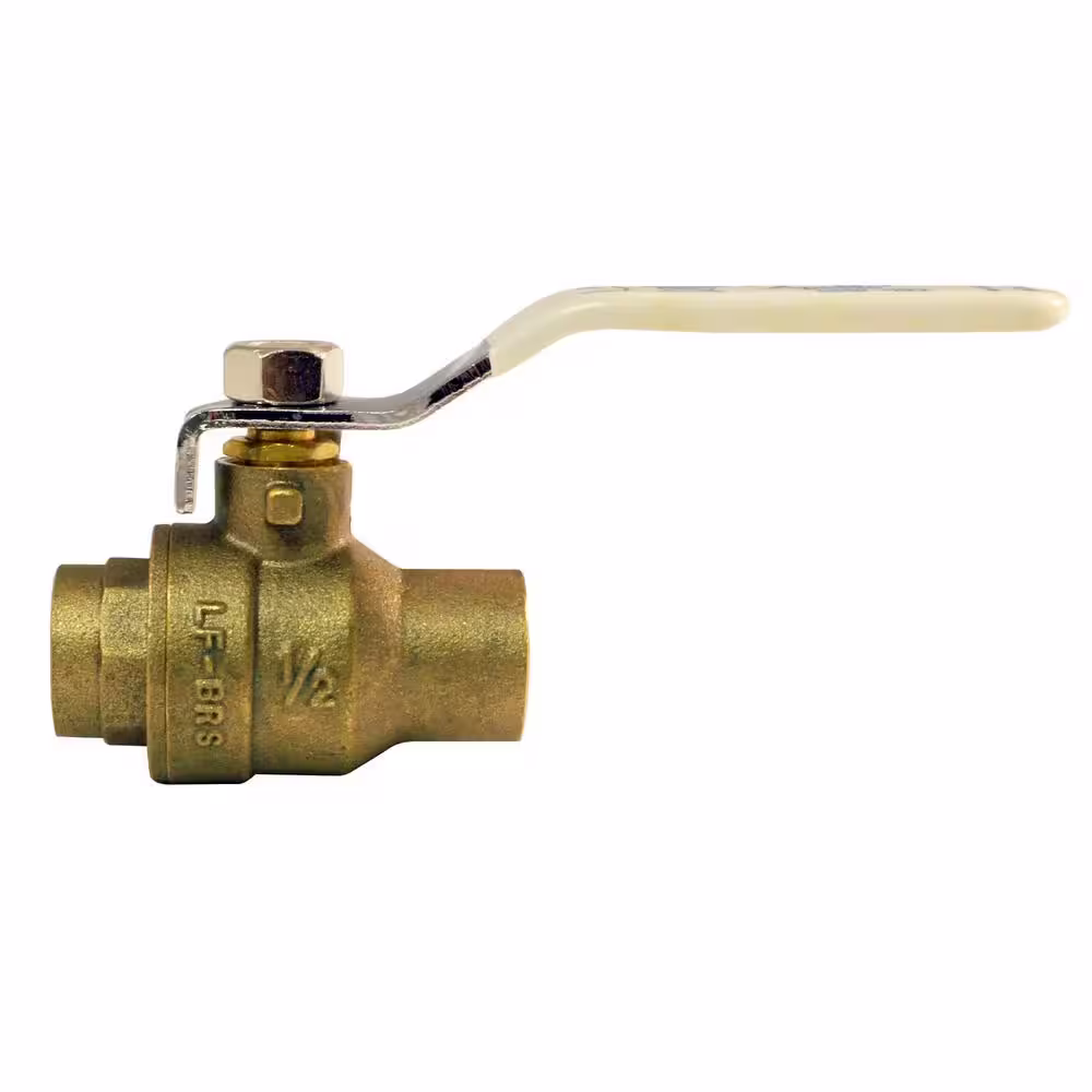 Apollo 1/2 in. Brass SWT x SWT Ball Valve with Waste Solder Full-Port