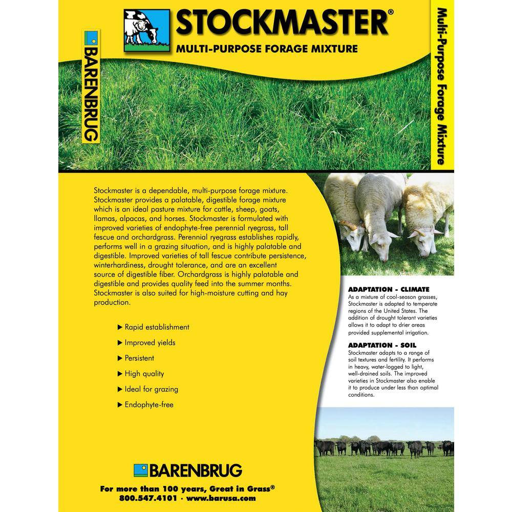 Barenbrug 25 lb. Stock Master Grass Seed Mix