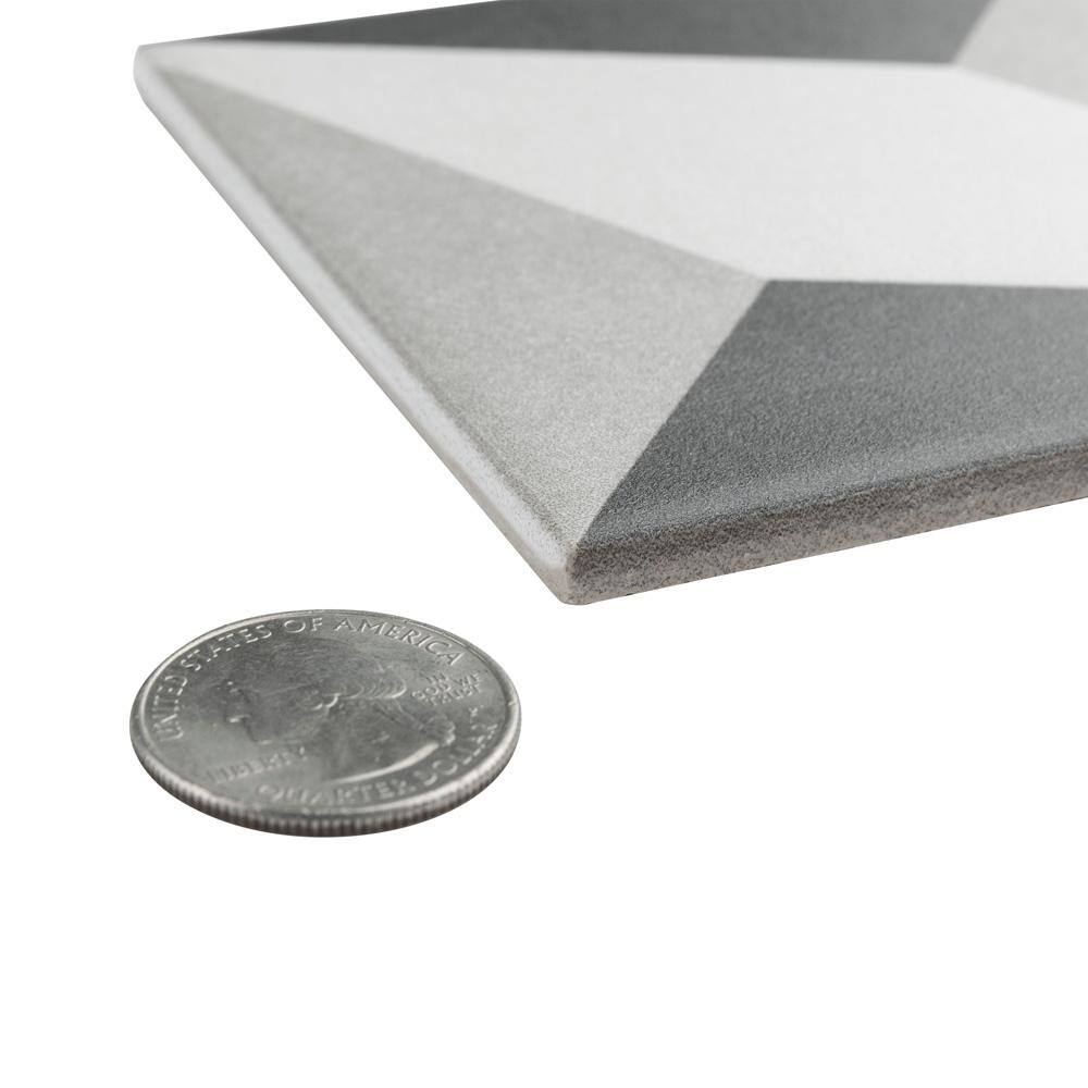 Merola Tile Twenties Mini Diamond 3-7/8 in. x 3-7/8 in. Ceramic Floor and Wall Tile (3.24 sq. ft./Case)
