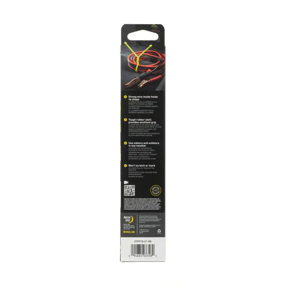 Nite Ize 18 in. Gear Tie Propack in Black (6-Pack)