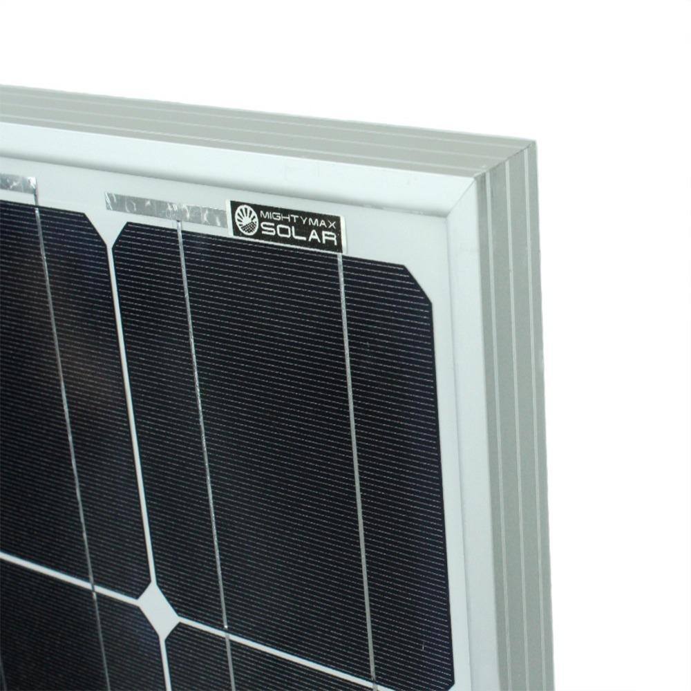MIGHTY MAX BATTERY 100-Watt Monocrystalline Solar Panel for RV's, Boats and Off Grid Applications