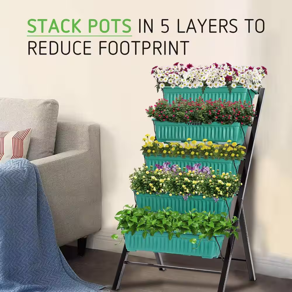 VIVOSUN 4 ft. 5-Tier Vertical Raised Garden Bed