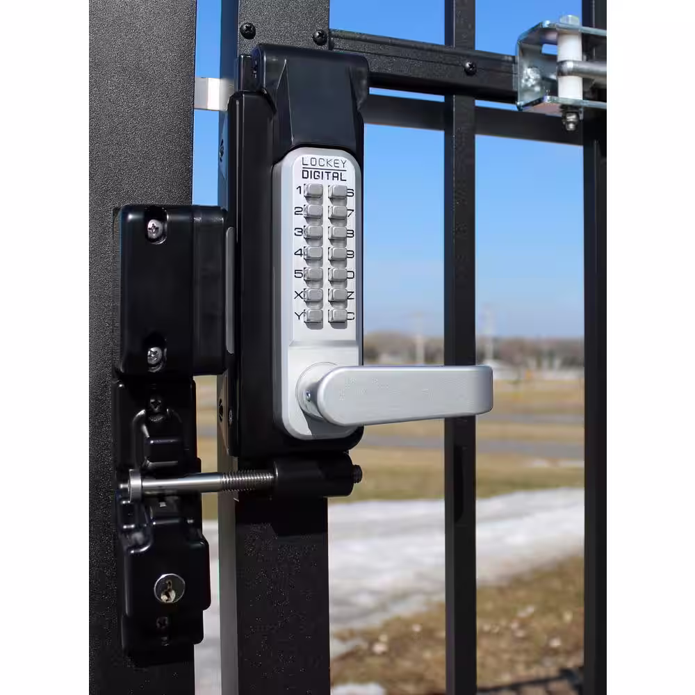 None SUMO GL2 Satin Chrome/Marine Grade Double Combination Surface Mount Gate Lock