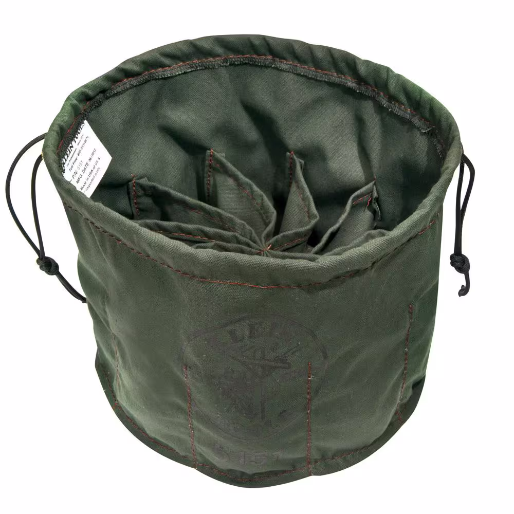 Klein Tools 11 in. Ten-Compartment Drawstring Tool Bag