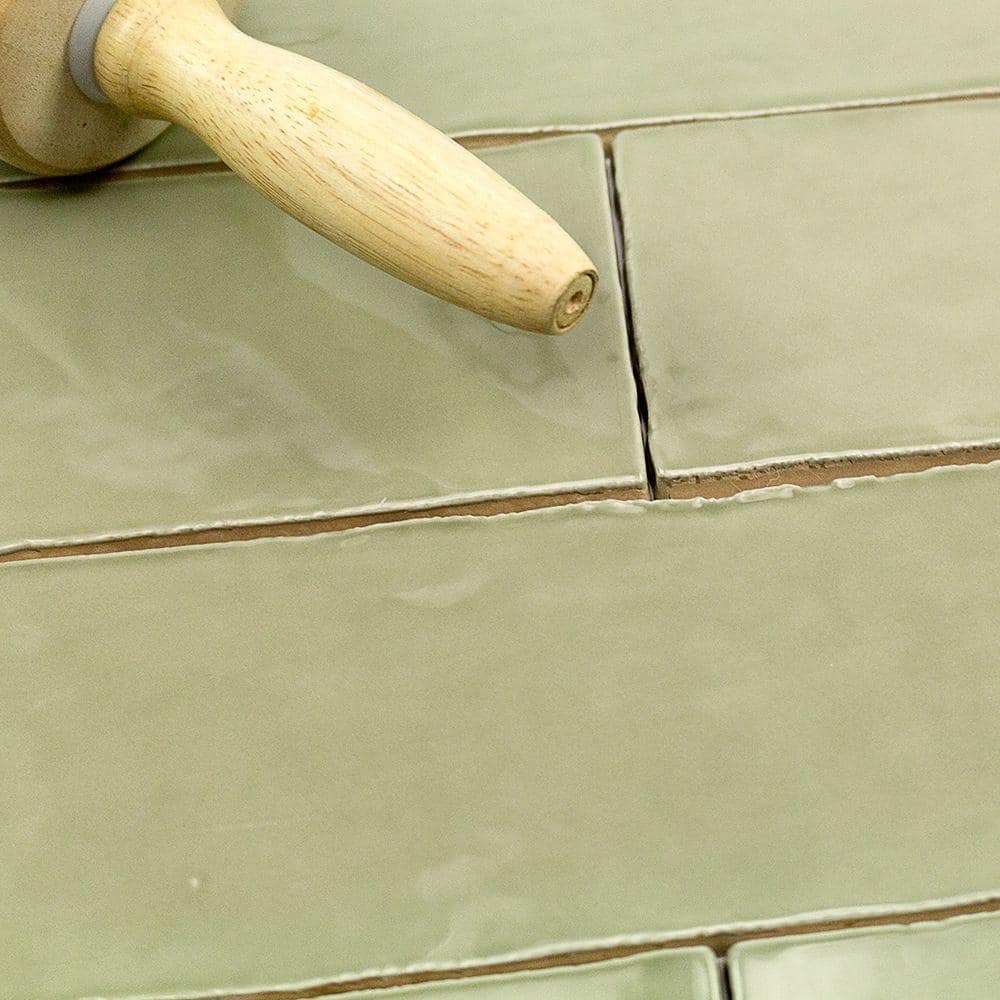 Ivy Hill Tile Catalina Kale 3 in. x 12 in. x 8 mm Polished Ceramic Subway Wall Tile (10.76 sq.ft./case)