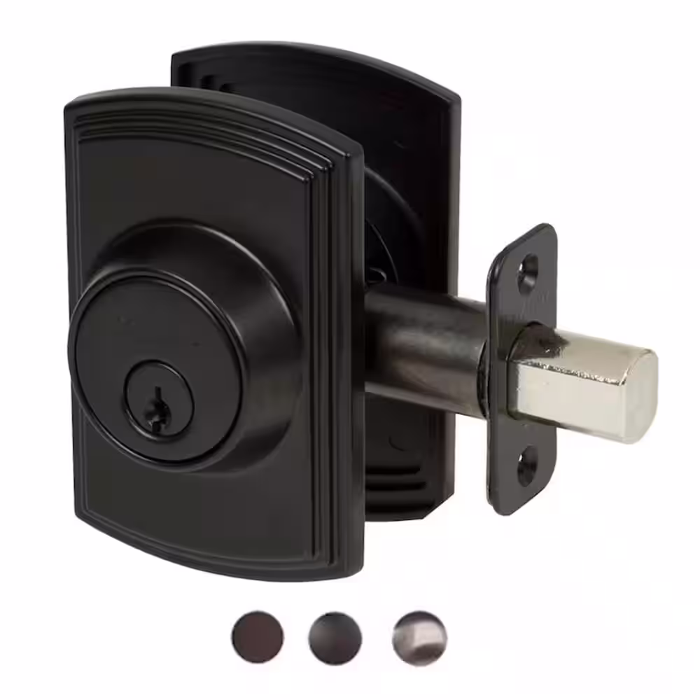 DELANEY HARDWARE Italian Collection Single Cylinder Black Deadbolt