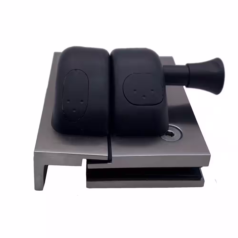 Richelieu Hardware 90Â° Stainless Steel Post-to-Glass/Wall-to-Glass Magnetic Pool Gate Latch