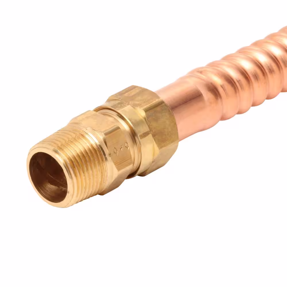 BrassCraft 3/4 in. FIP/MIP x 3/4 in. FIP x 24 in. Copper Water Heater Connector (7/8 in. O.D.)