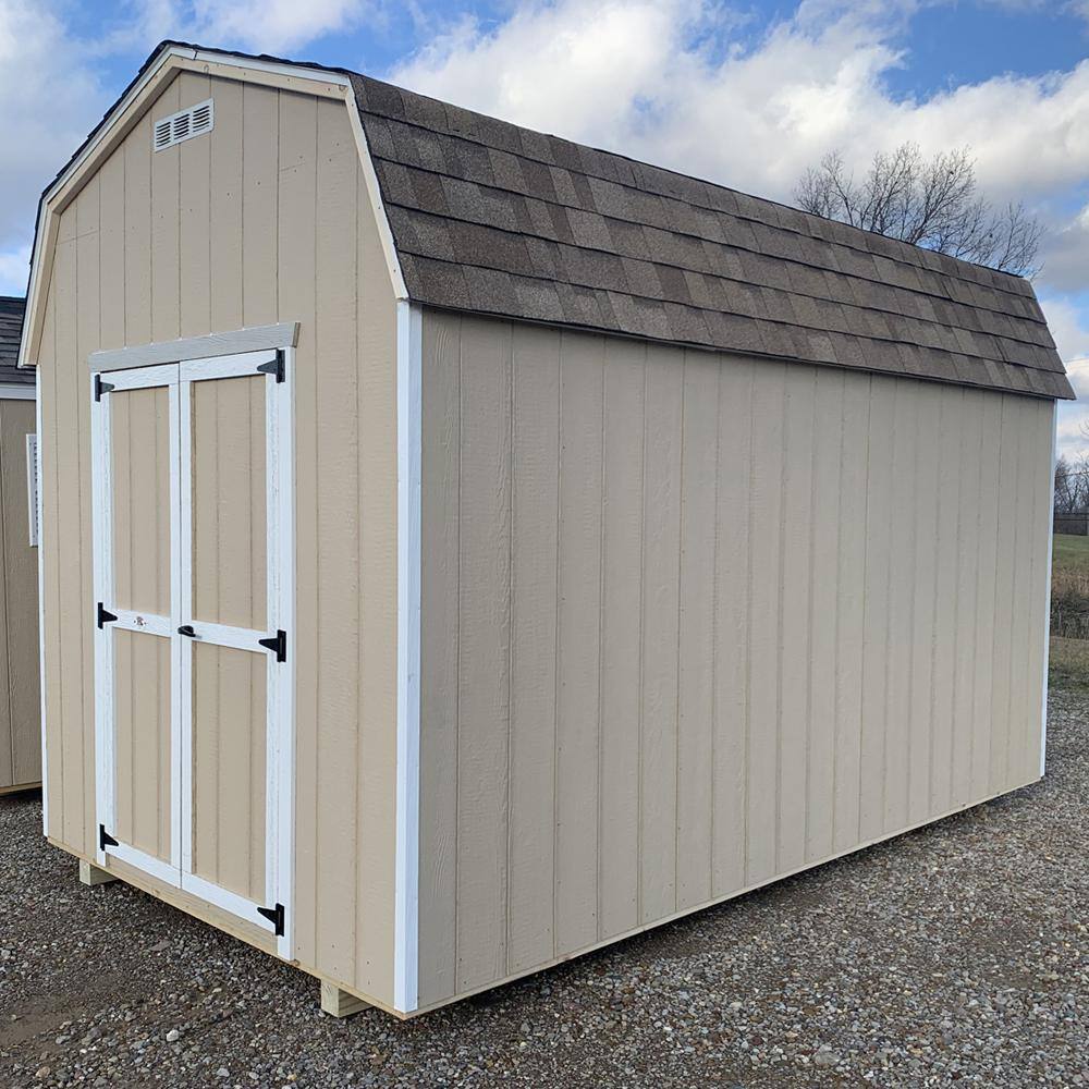LITTLE COTTAGE CO. Value Gambrel 8 ft. x 14 ft. Wood Storage Building Precut Kit with 6 ft. Sidewalls