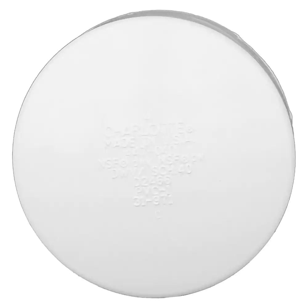 None 3 in. PVC DWV Cap