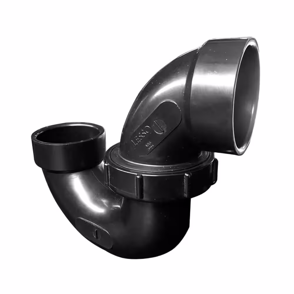 VPC 1-1/2 in. ABS Plastic DWV P-Trap with Union