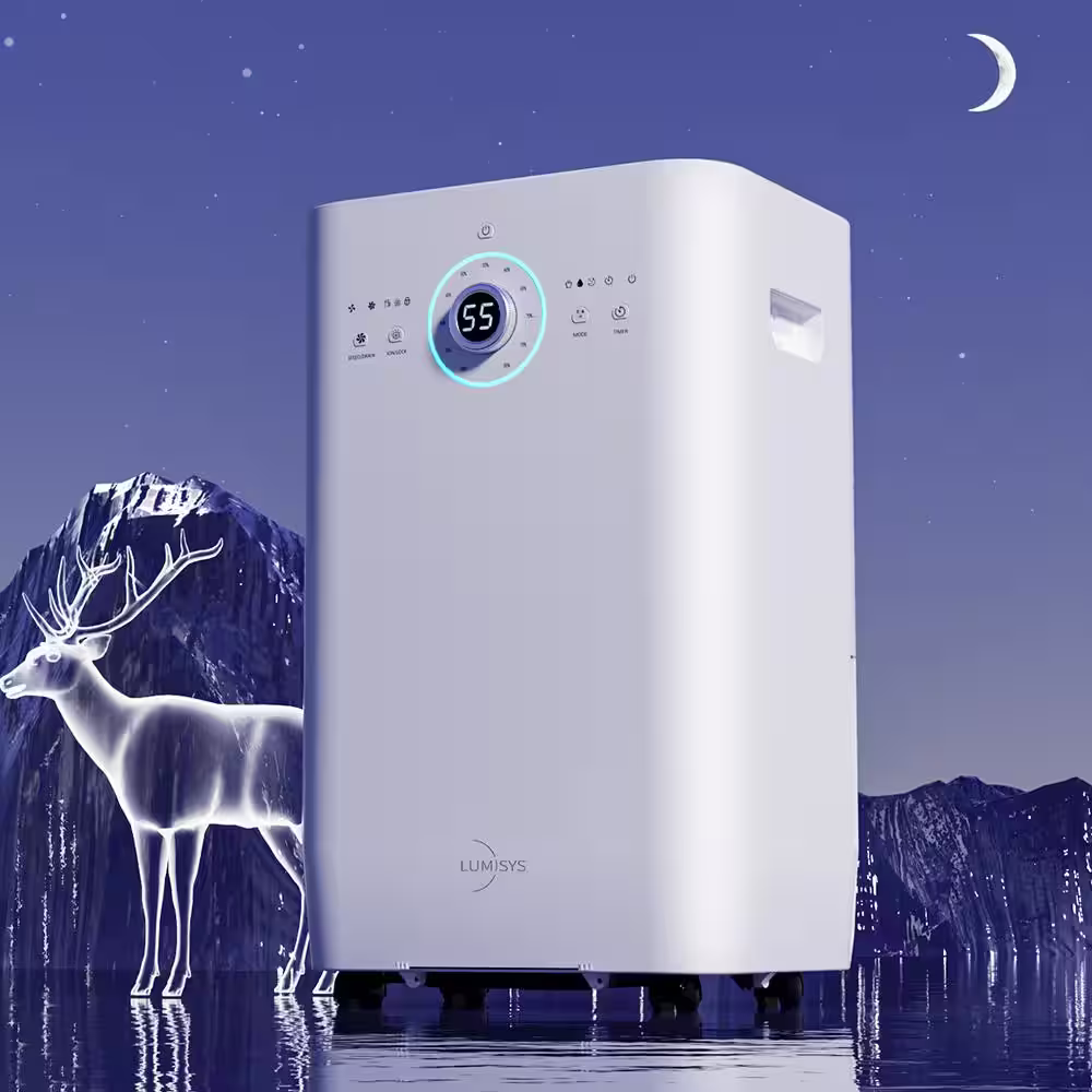 Elexnux 125 pt. 8,500 sq. ft. Commercial Dehumidifier in White with Pump