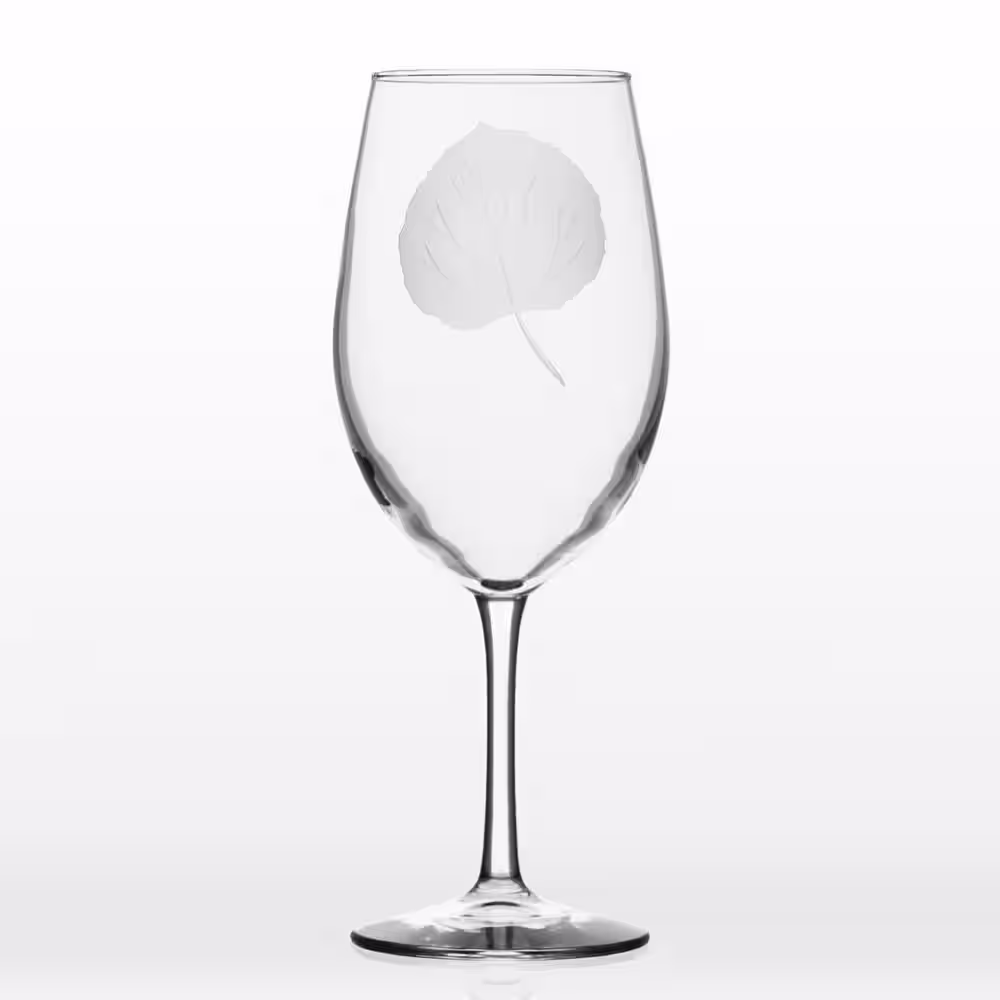 Rolf Glass Aspen Leaf 18 oz. Clear All Purpose Wine (Set of 4)