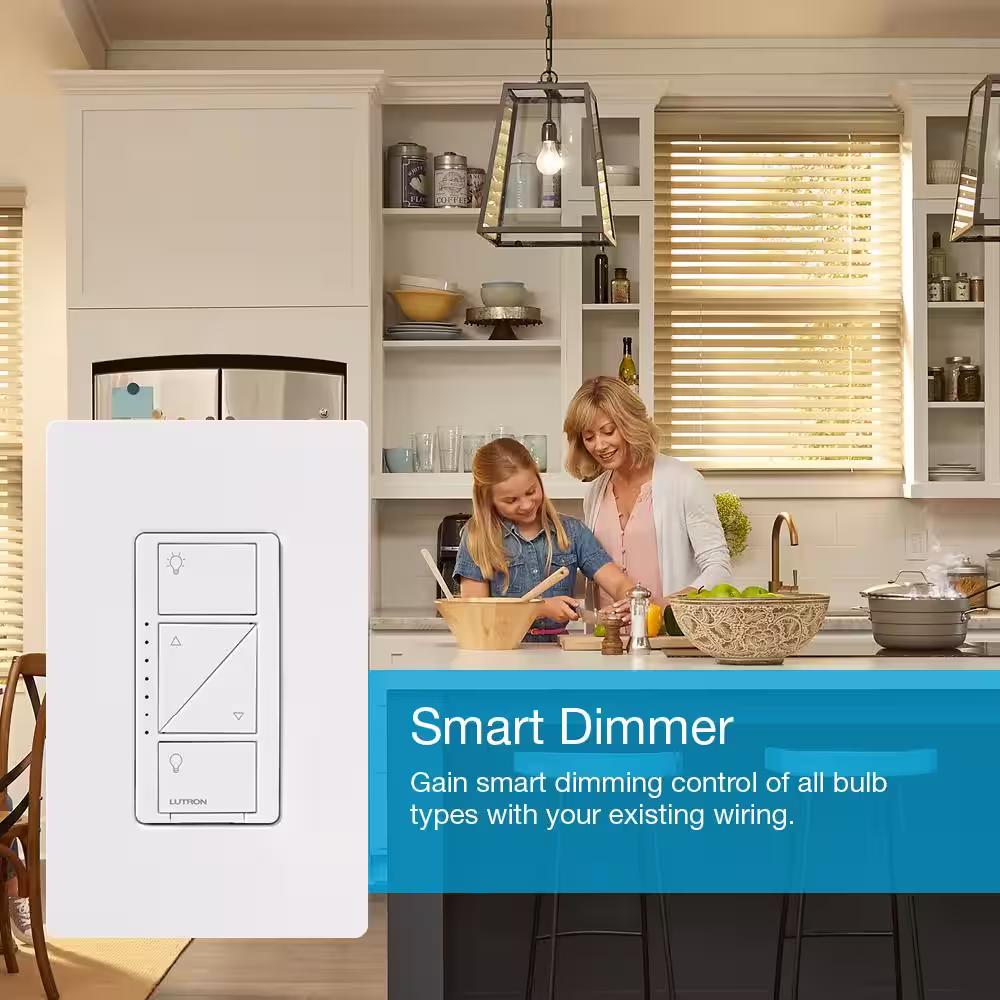 Lutron Caseta Smart Lighting Dimmer Switch and Pico Wall-Mounting Starter Kit with Smart Hub (CASETA-PICOMOUNT-BNDL)