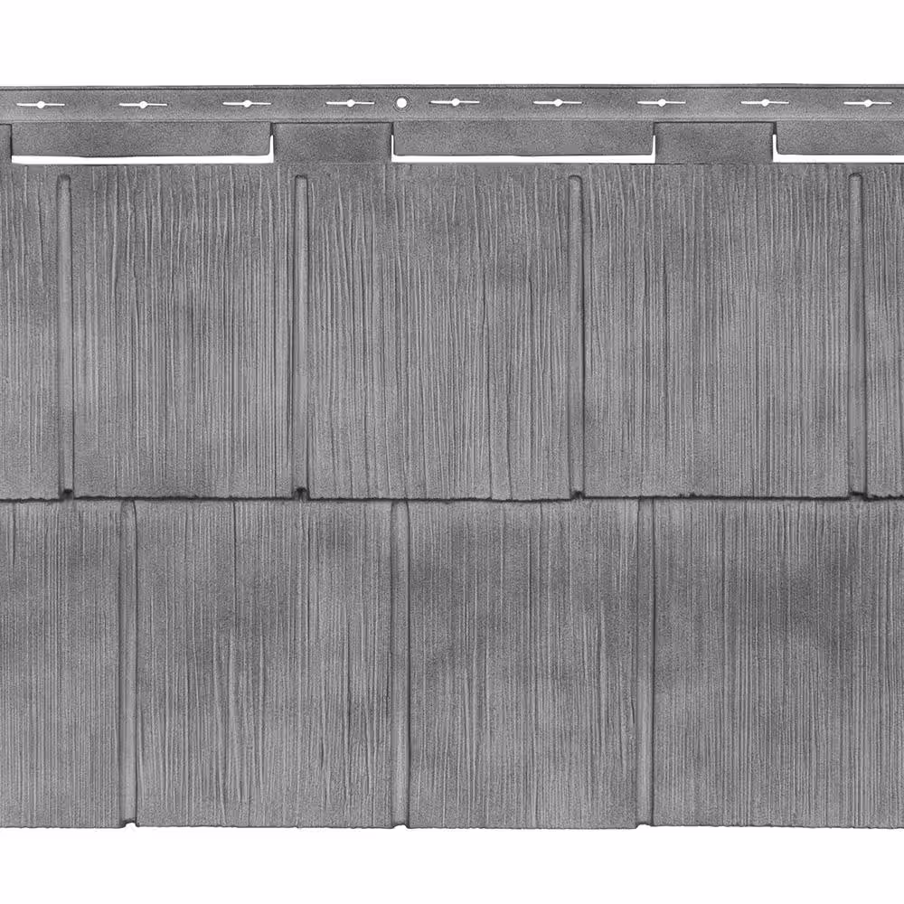 None NovikShake 14.5 in. x 48.75 in. RS RoughSawn Shake Polymer Siding in Basalt (12 Panels Per Box, 48.8 sq. ft.)