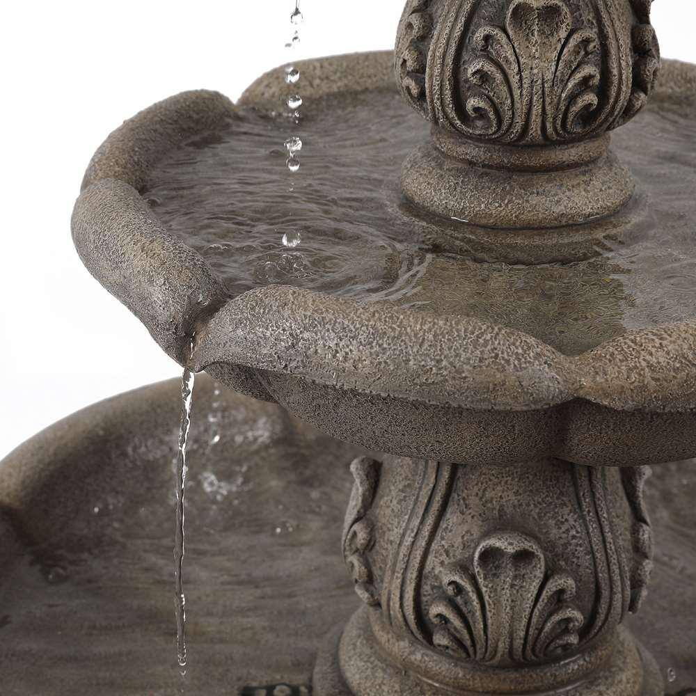 LuxenHome Pineapple 3-Tier Outdoor Fountain