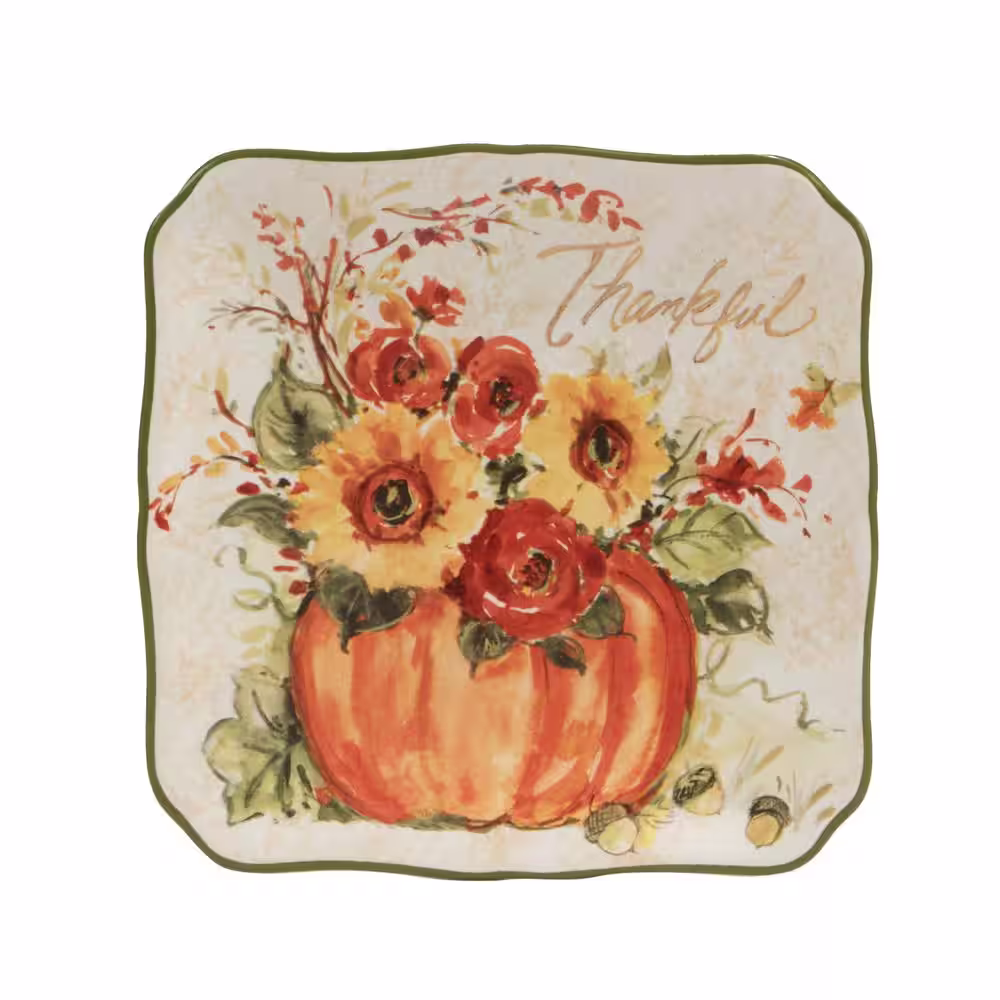 Certified International Harvest Morning Assorted Colors Dessert Plates (Set of 4)